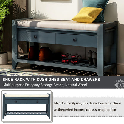 Modular Entryway Storage Bench - Antique Navy