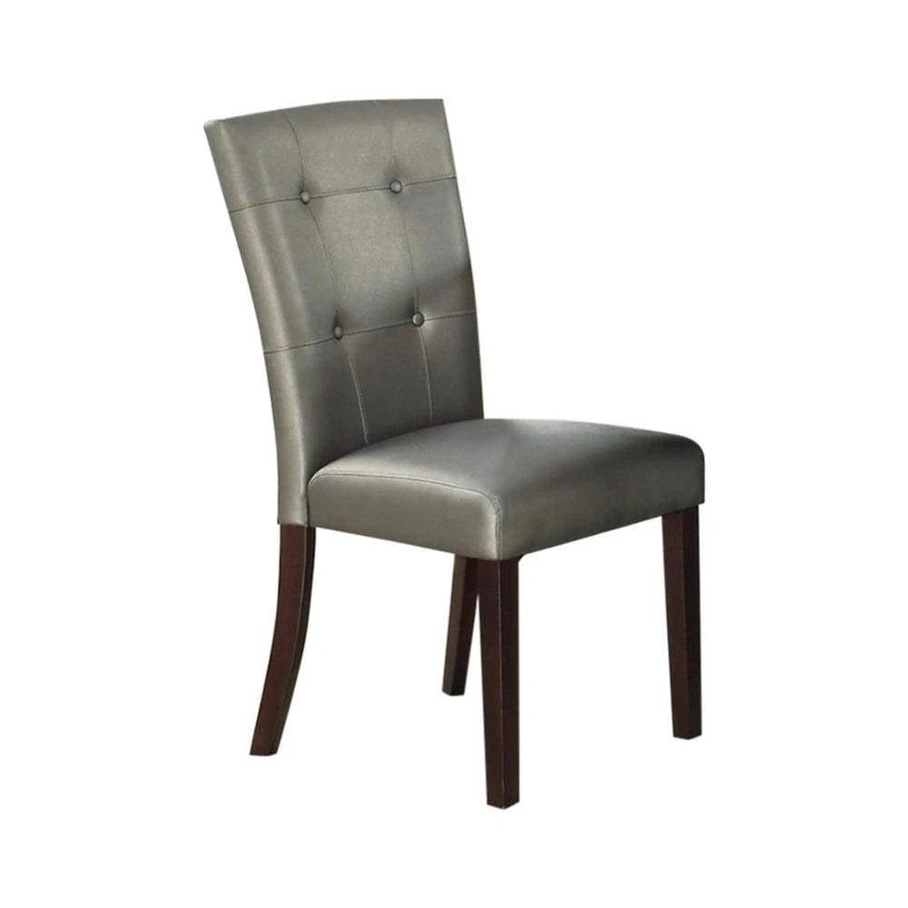 Evans Tufted Dining Chairs (Set of 2) - Silver