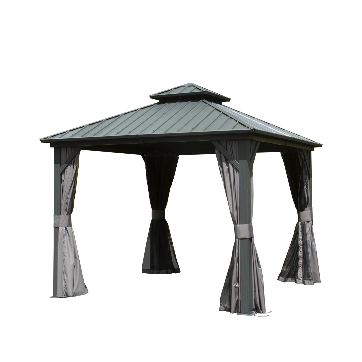 Emerson 10 X 10 ft Hardtop Gazebo - Gray