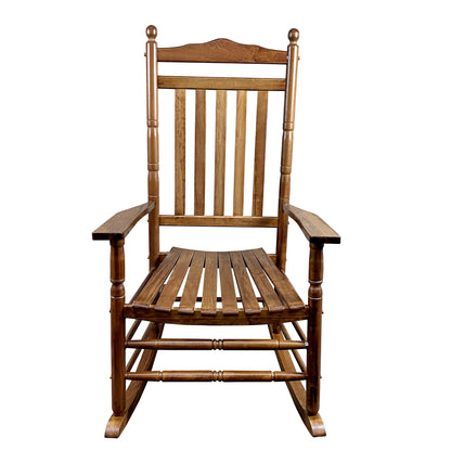 Lupe III Wooden Porch Rocker Chair - Oak