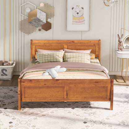 Urban Fusion Queen Size Wood Platform Bed - Oak