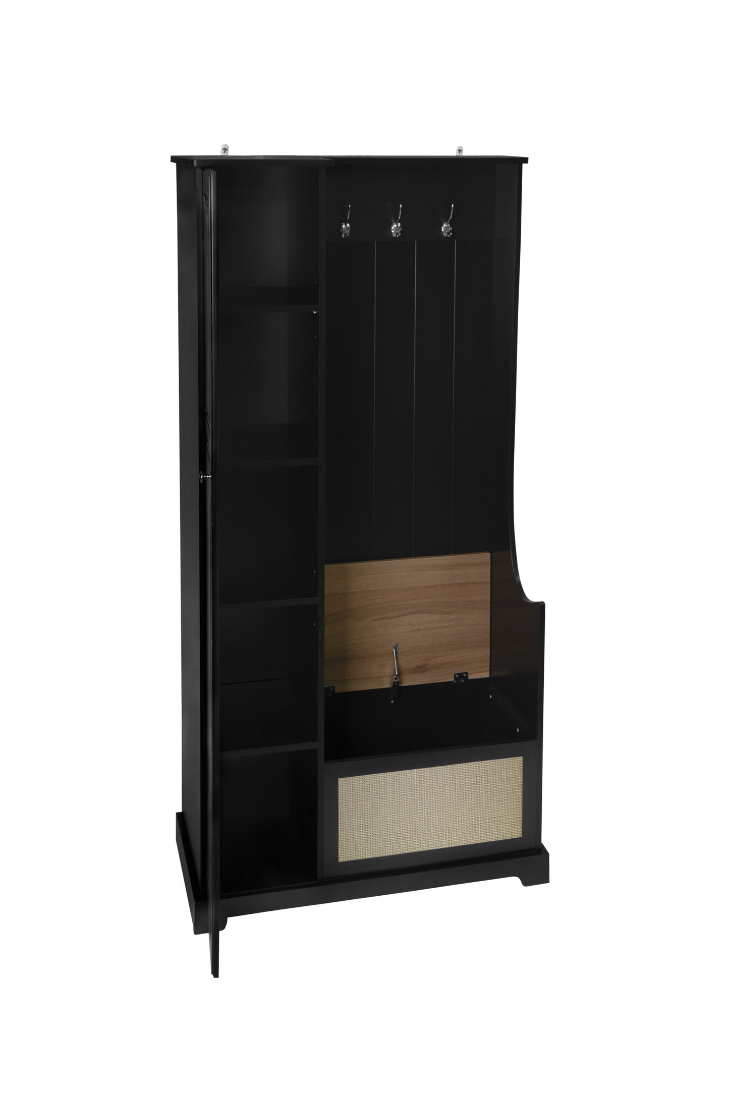 Tero 1 Door Closet - Black