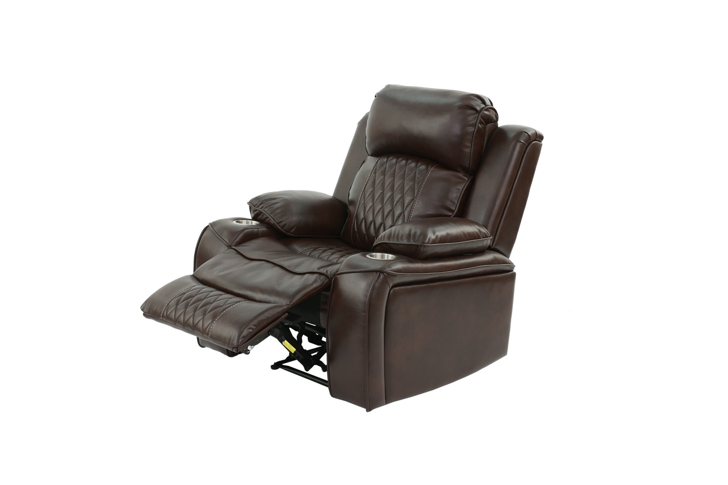 Parker Gel Leatherette Power Motion Recliner Chair - Brown