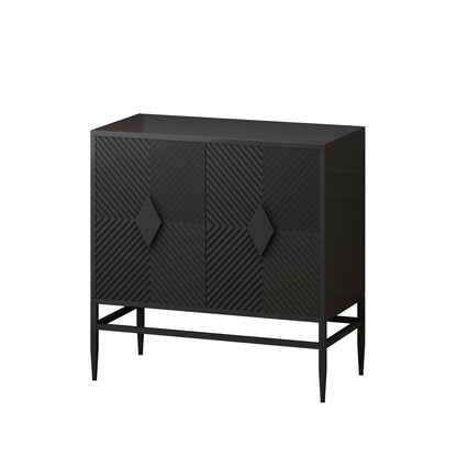 Tricia Accent Wooden Storage Cabinet - Black