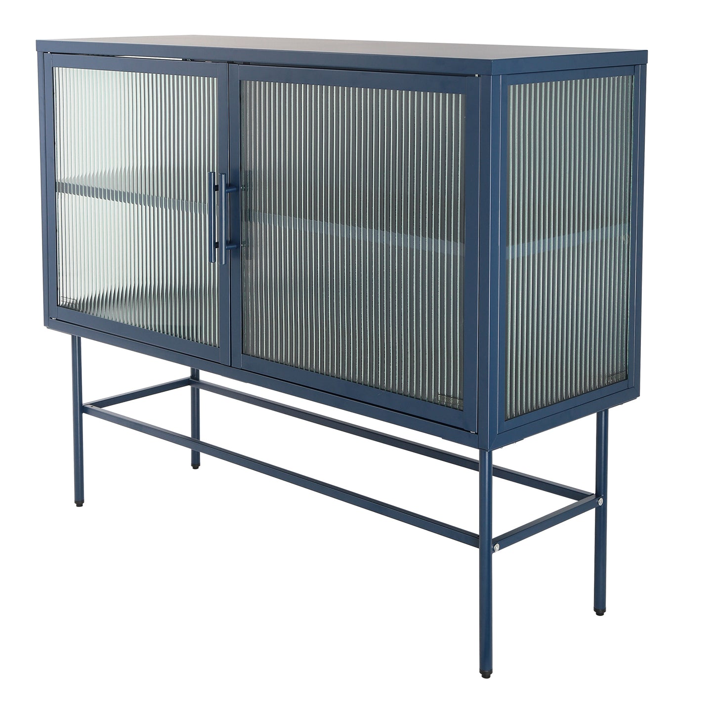 Pratt II Double Door Tempered Glass Sideboard - Blue