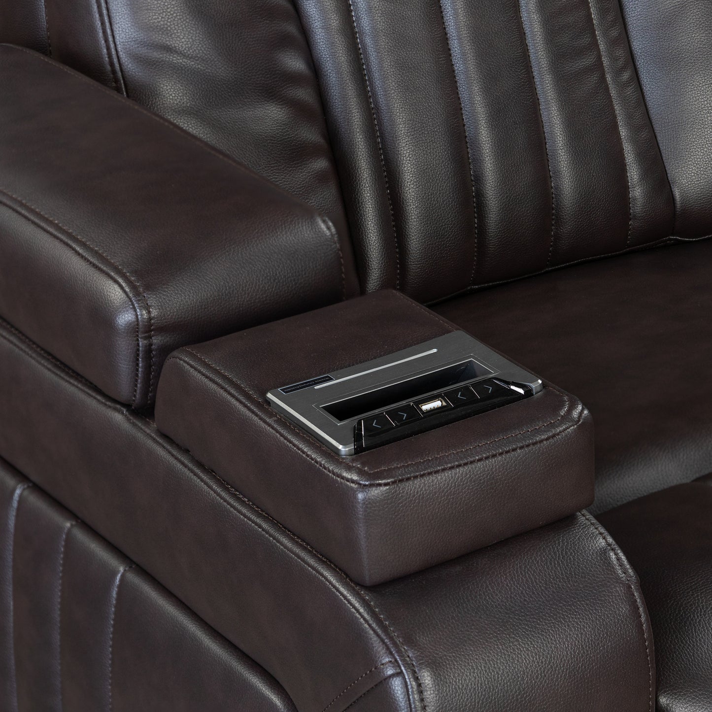 Morris PU Leather Power Recliner - Brown