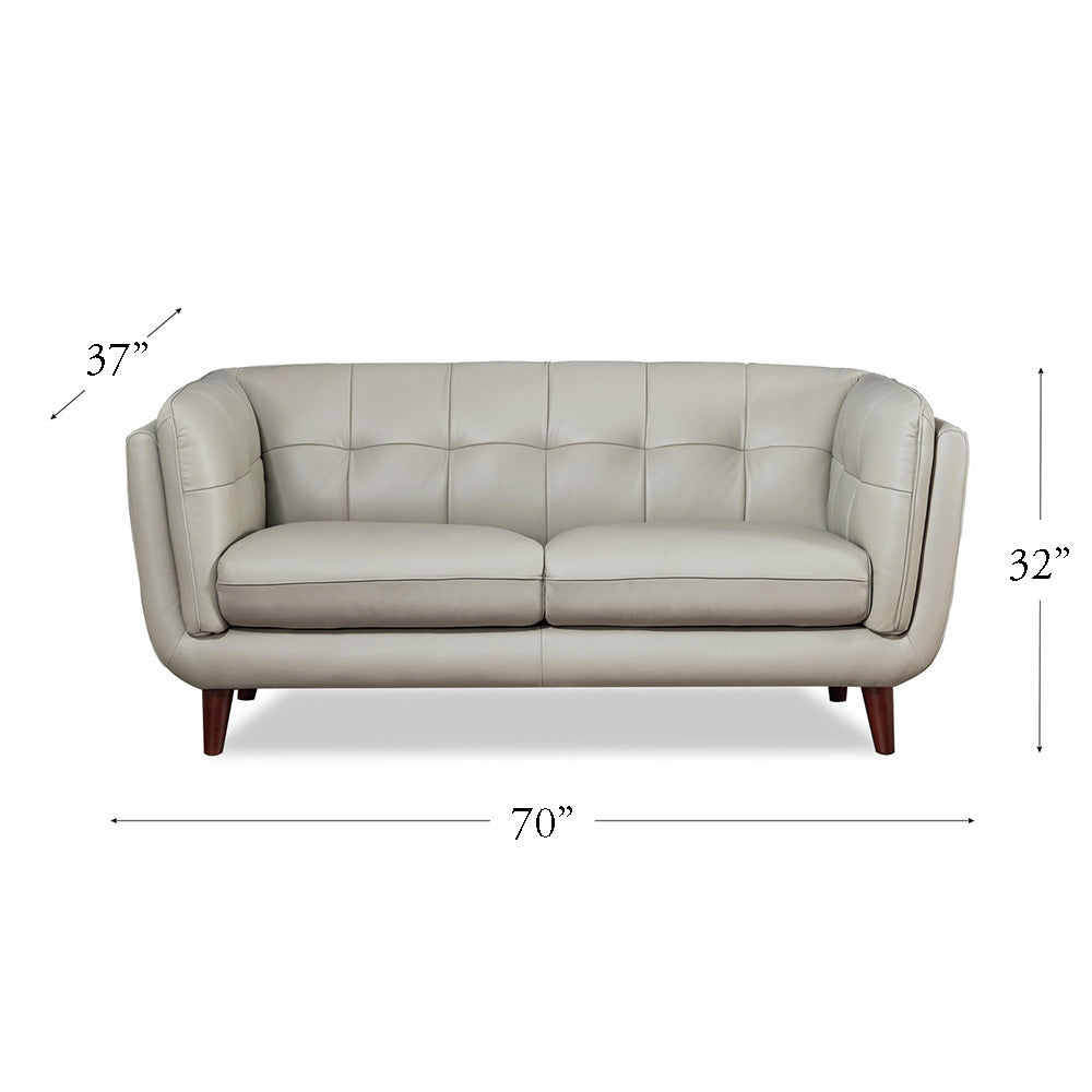 Solana Leather Loveseat