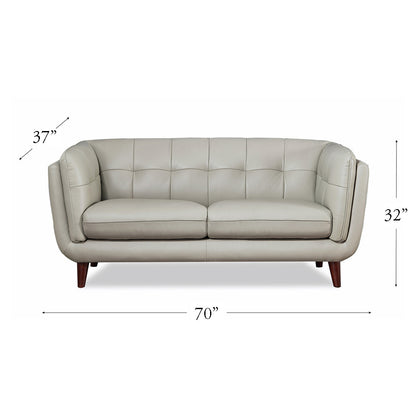 Solana Leather Loveseat