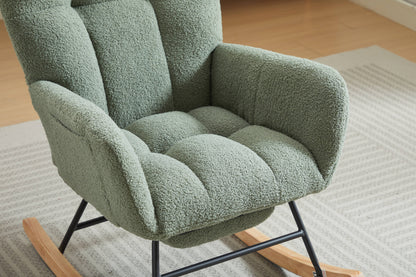 Hari II Modern Nursery Rocking Chair - Green