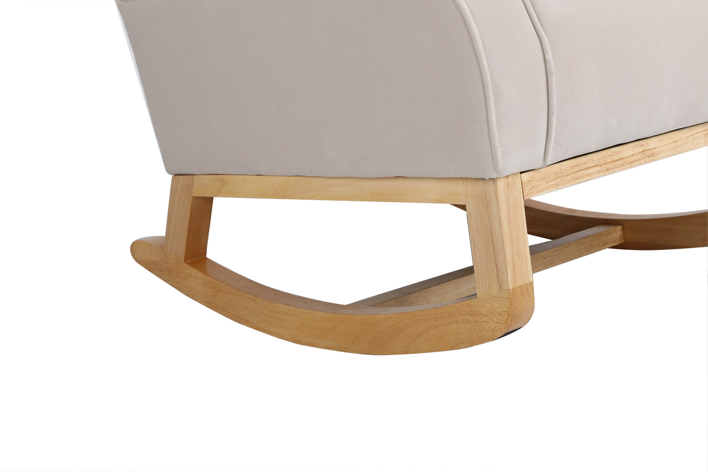 Jarvis Velvet Rocking Chair - Beige