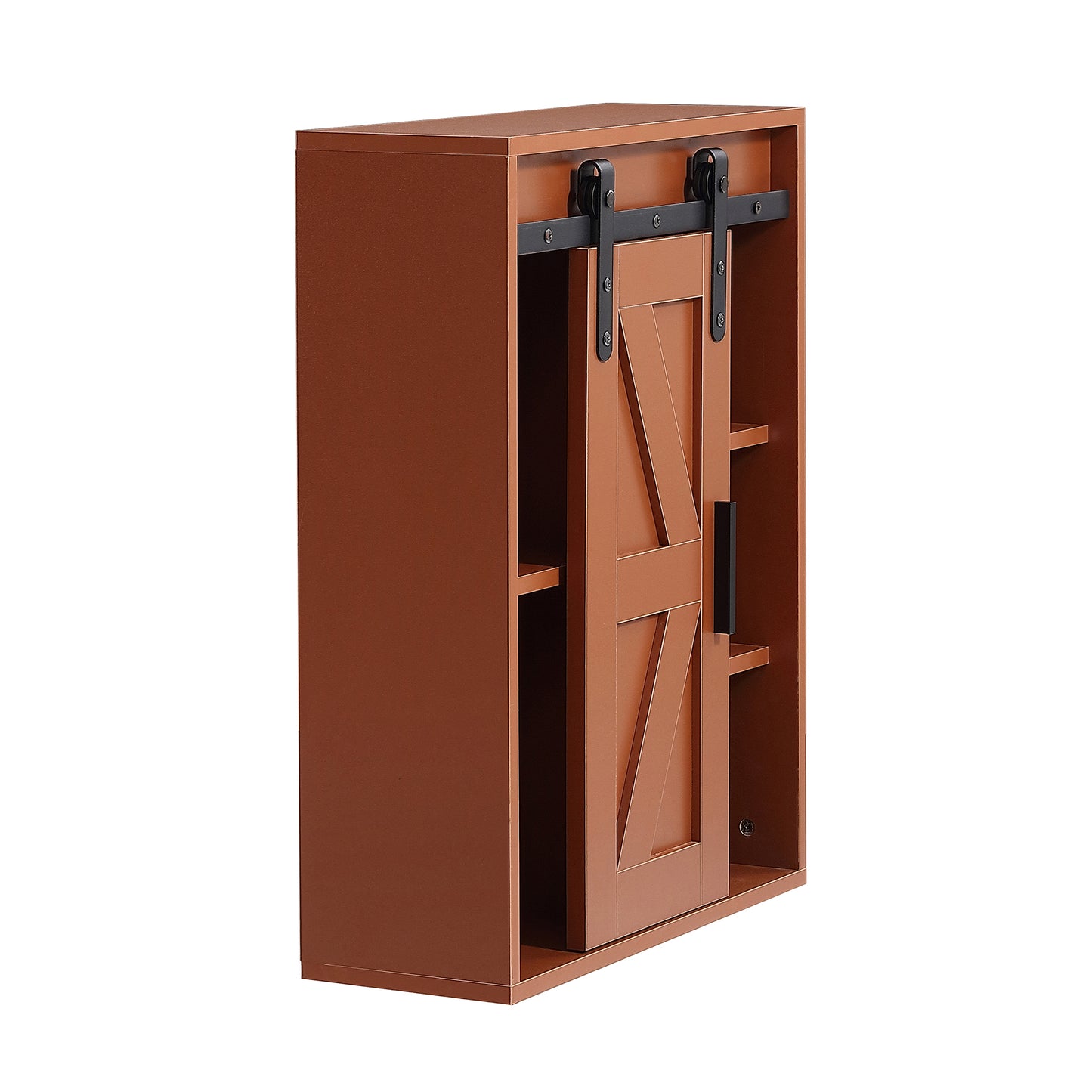 Lumber Wood  Storage Cabinet - Brown