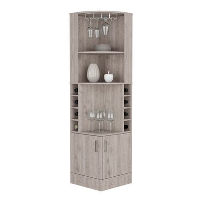 Nikita Corner Bar Cabinet - Gray