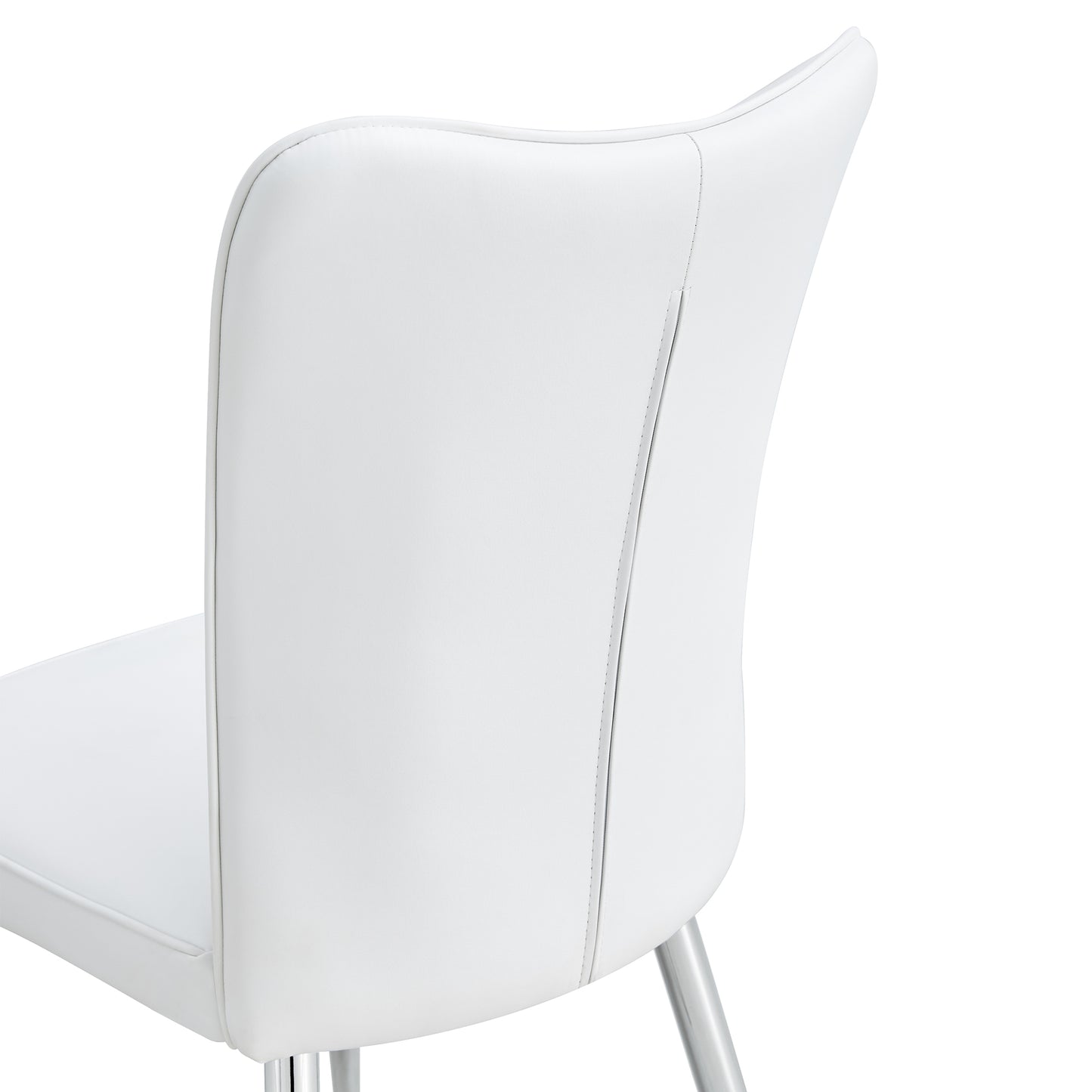 Carver PU Dining Chair Metal Leg (Set of 4) - White