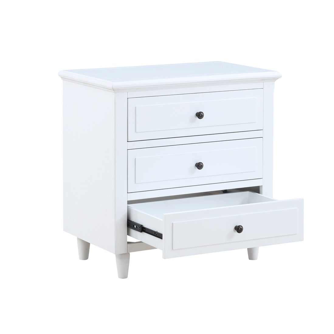 Eleni Wood Nightstand - White