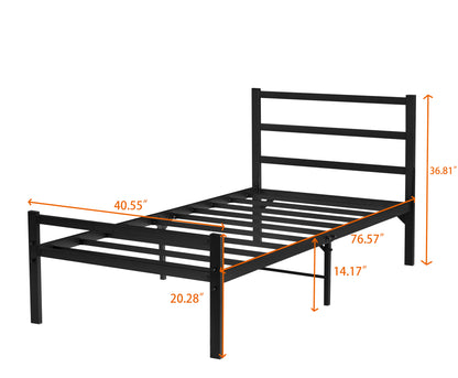 Indori Twin Size Platform Bed Frame - Black