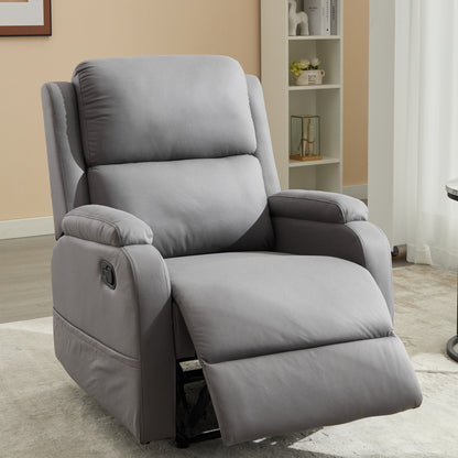 Davila Manual Reclining Sofa Chair with Footrest - Gray