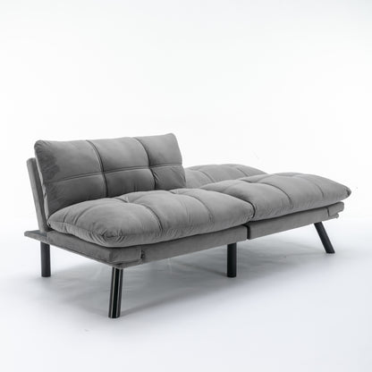 Vega Convertible Folding Modern Sofa Bed - Light Gray