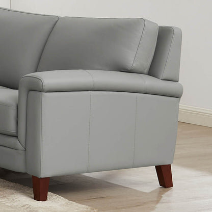 Westcott Leather Loveseat - Gray