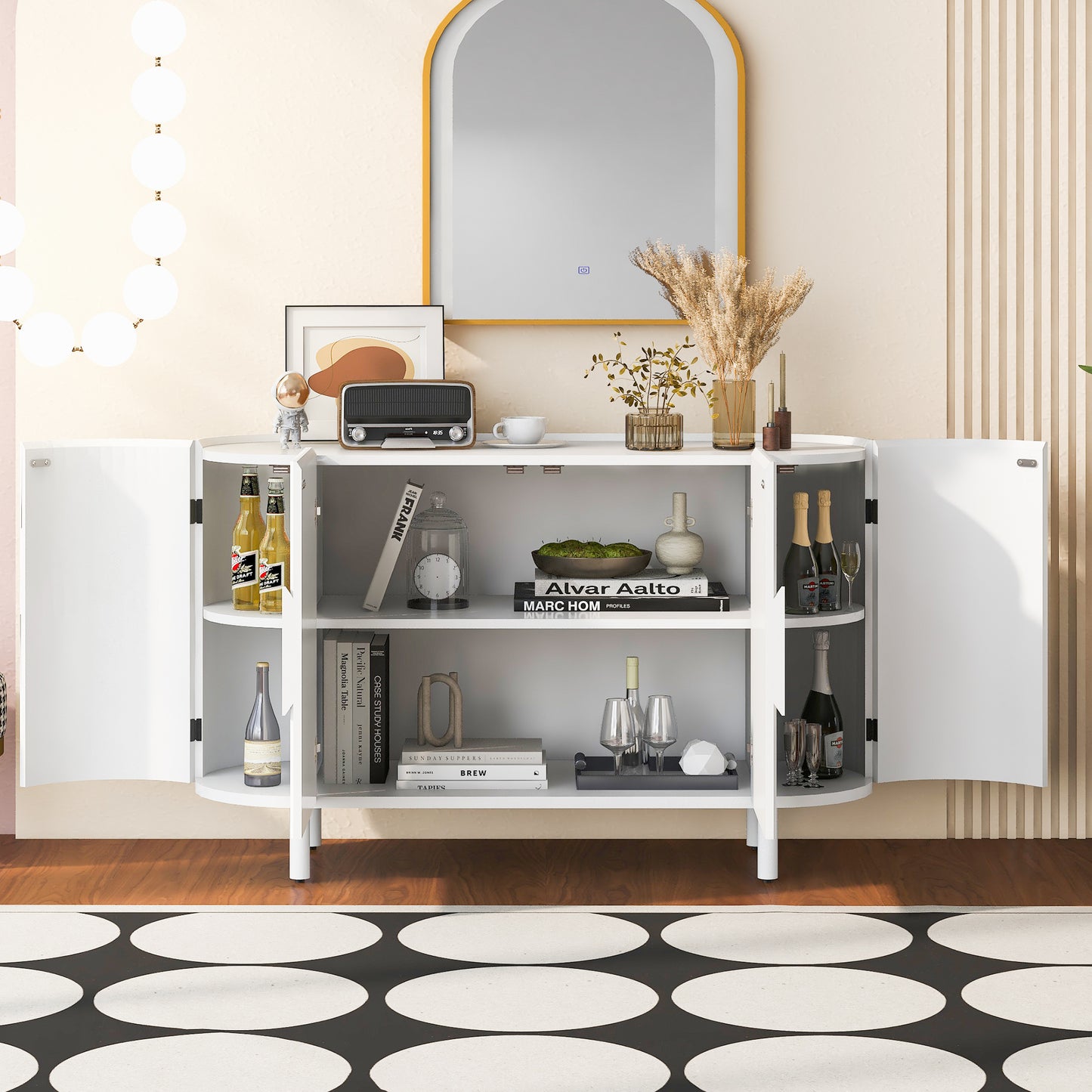 U Storage Sideboard Cabinet - White