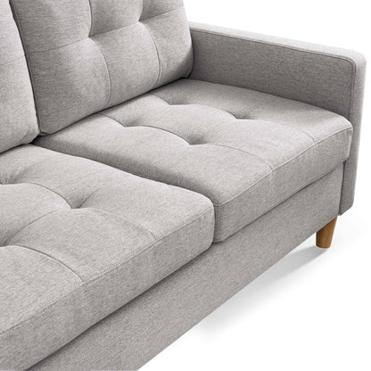 Vero Convertible Sectional Sofa with Ottoman - Light Grey