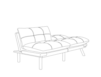 Vega Convertible Folding Modern Sofa Bed - Cream