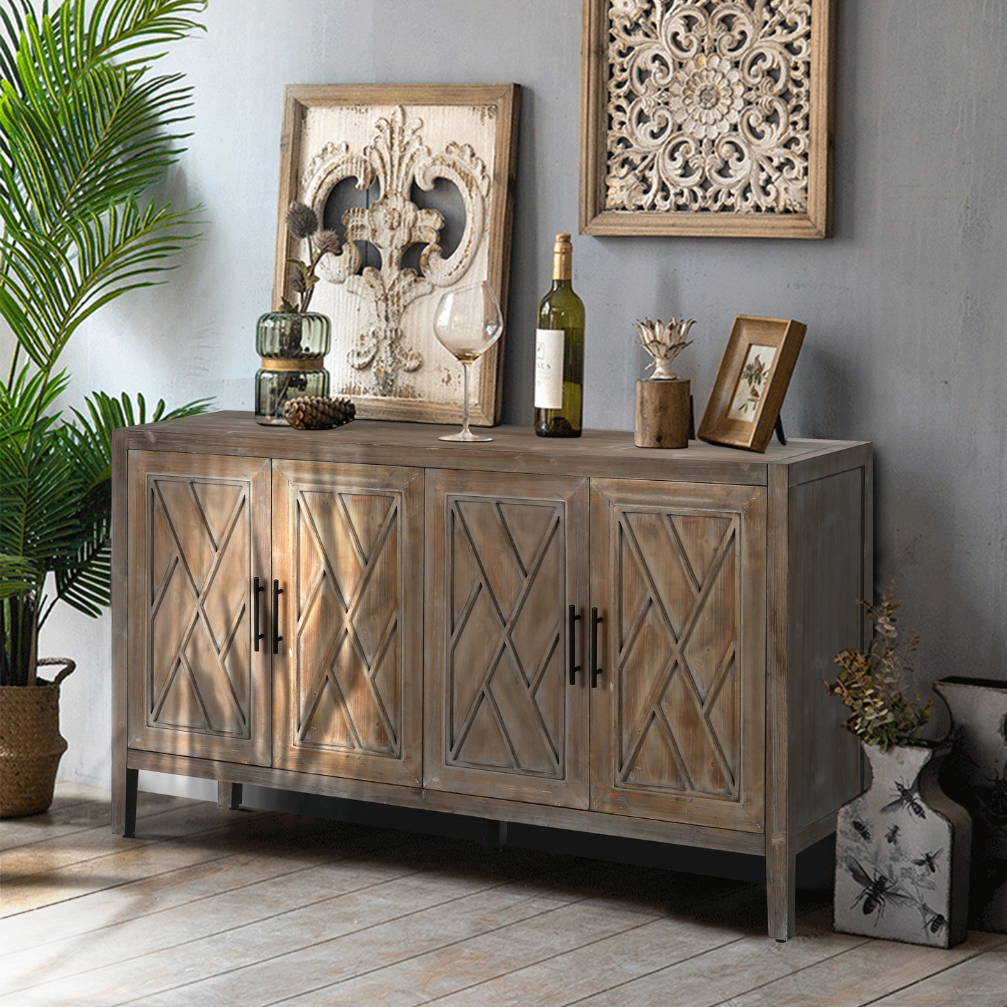 Hope Sideboard Storage Cabinet - Brown