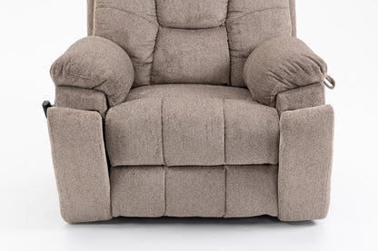 Wilson Power Electric Chenille Reclining Chair - Light Brown