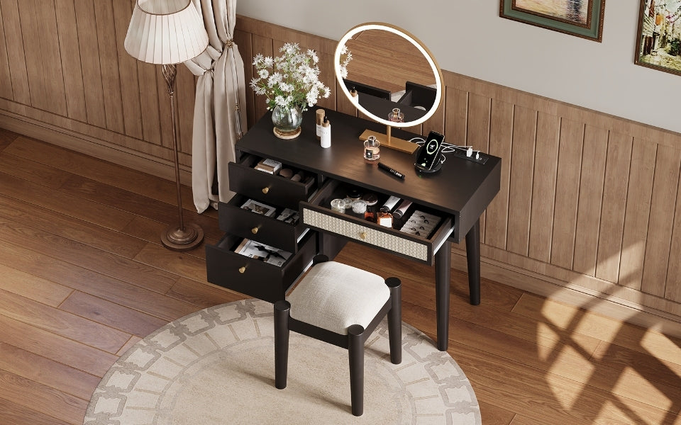 Zano Makeup Vanity Set - Black