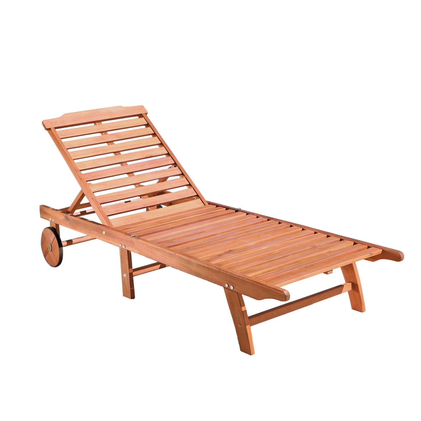 Muir Outdoor Wood Folding Chaise Lounge - Teak