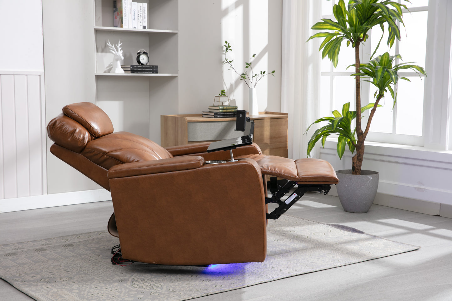 Orbit Power Motion Recliner -  Light Brown