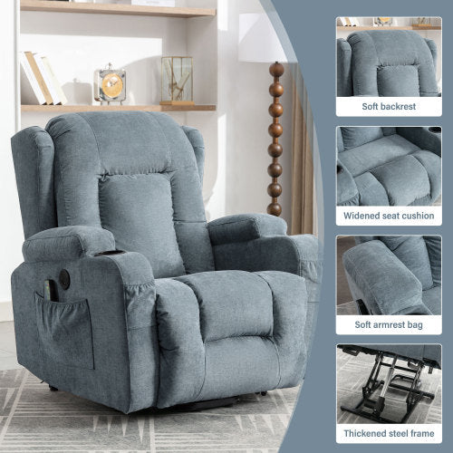 Parsons Power Lift Recliner Chair - Blue