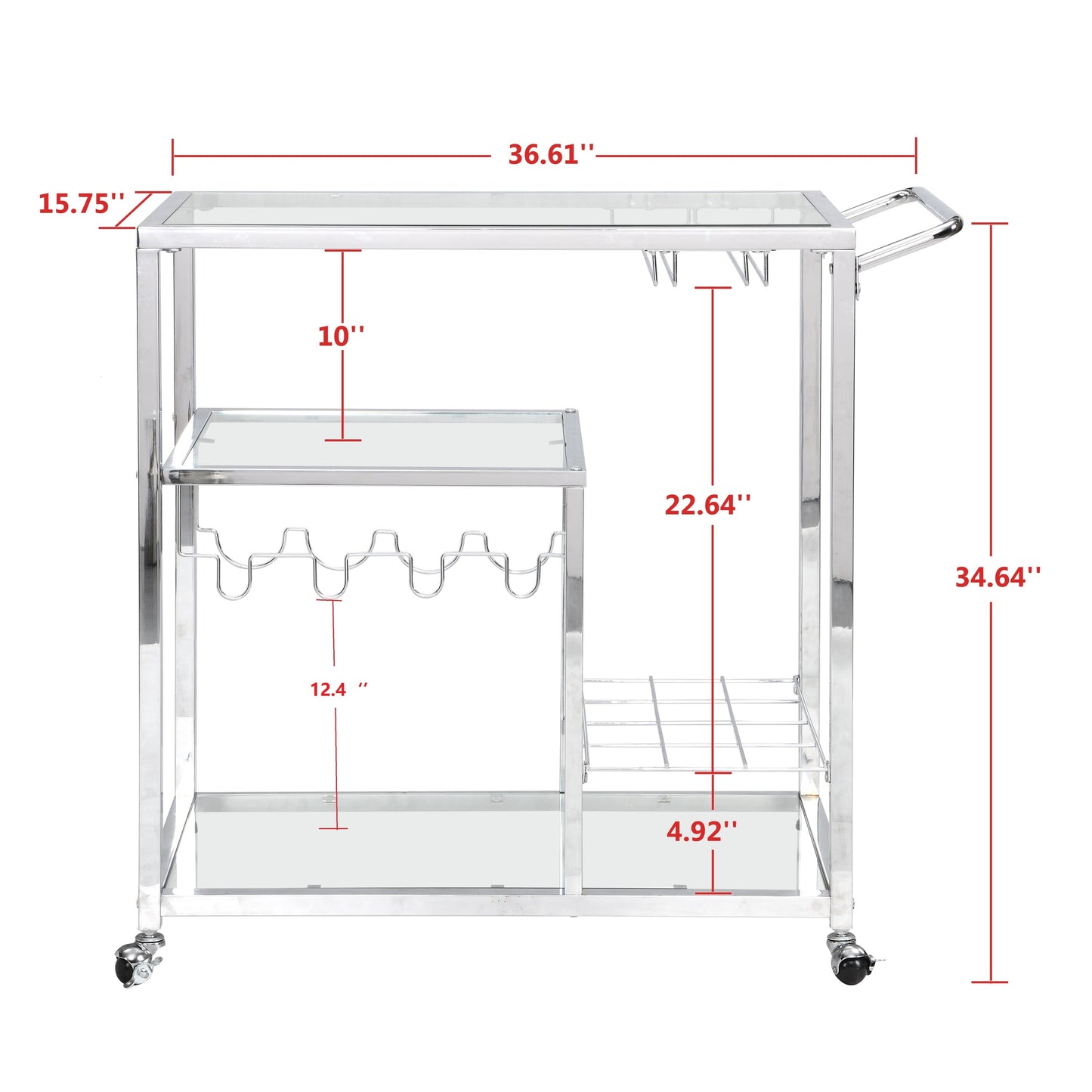 Vinovelo Serving Cart Silver