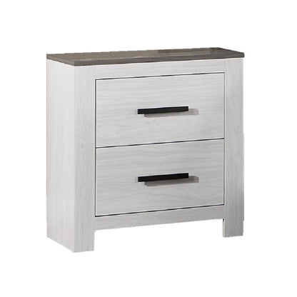 Kara Nightstand 2-Drawers - White