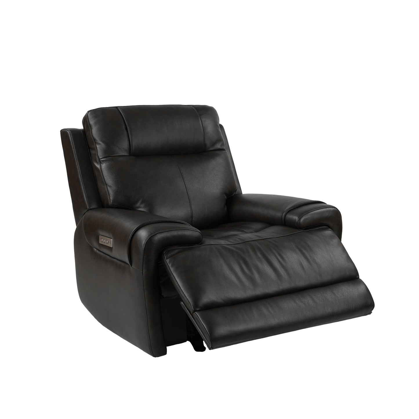 Zarno Genuine Leather Power Recliner  - Black