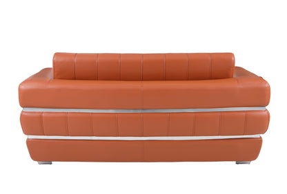 Meza Top Grain Italian Leather  Loveseat - Camel