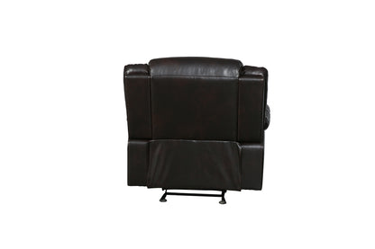 Barton Leather-Air Reclining Chair - Brown