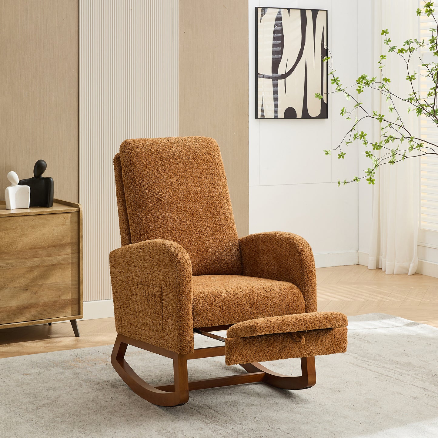 Lester One Rocking Chair - Caramel