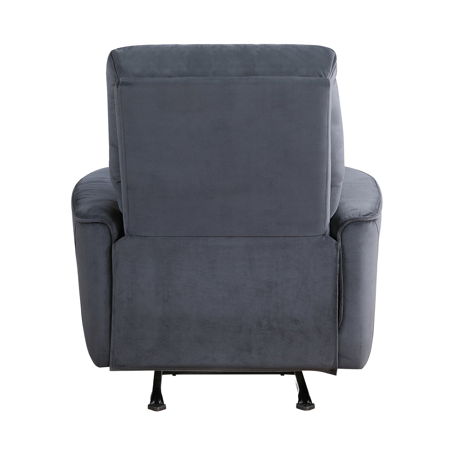 Amari Velvet Upholstery Reclining Chair - Dark Gray