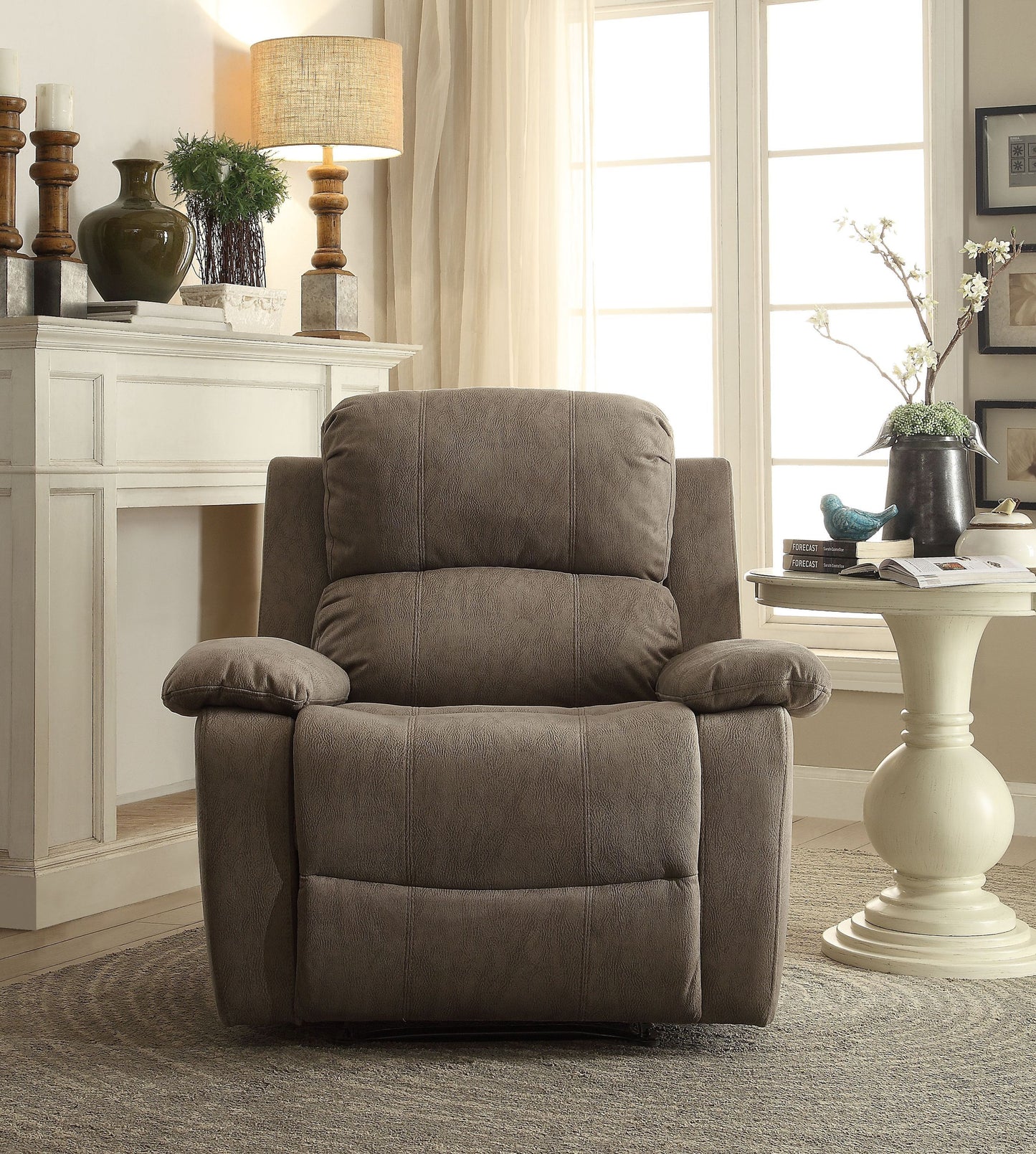 Bina Microfiber Recliner - Gray