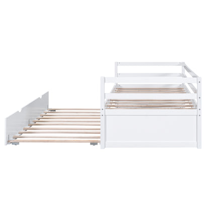 Zim Twin Size Daybed with Twin Size Trundle - White