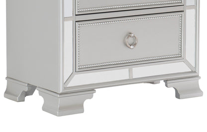 BX Nightstand of 2 Drawers - Silver