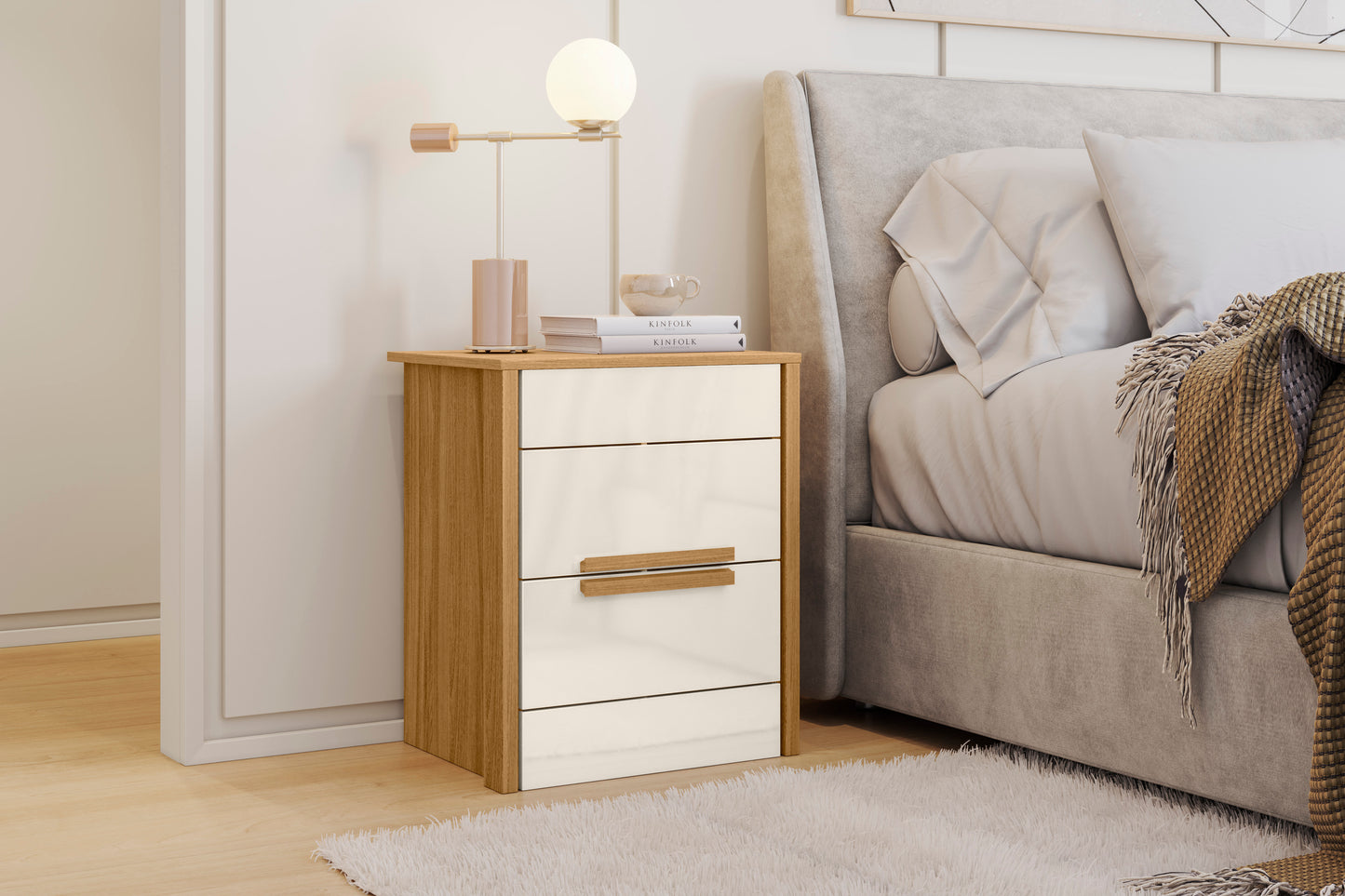 Dhara Nightstand  - Off White