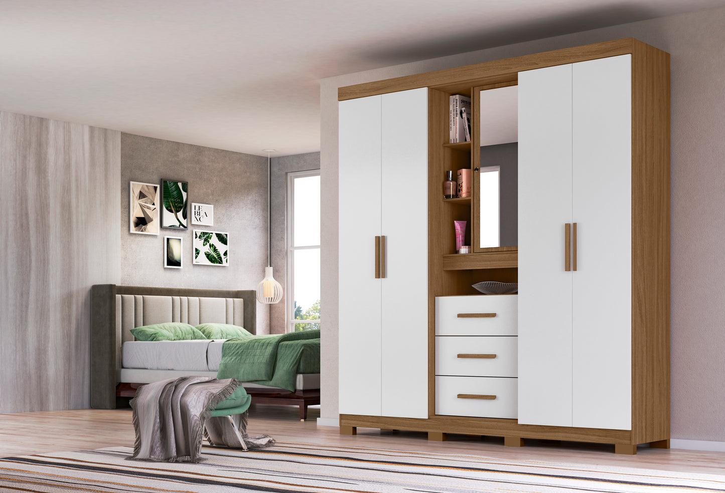 Wardrobe Eldorado - Natural/White