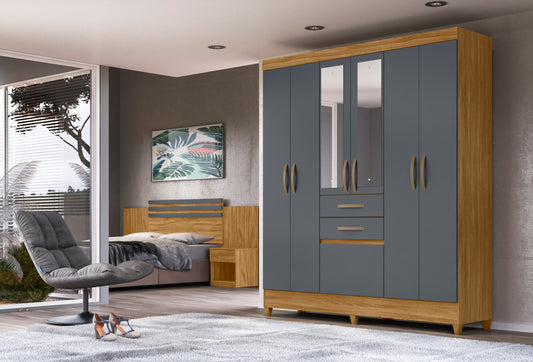 Wardrobe Mafra - Gray