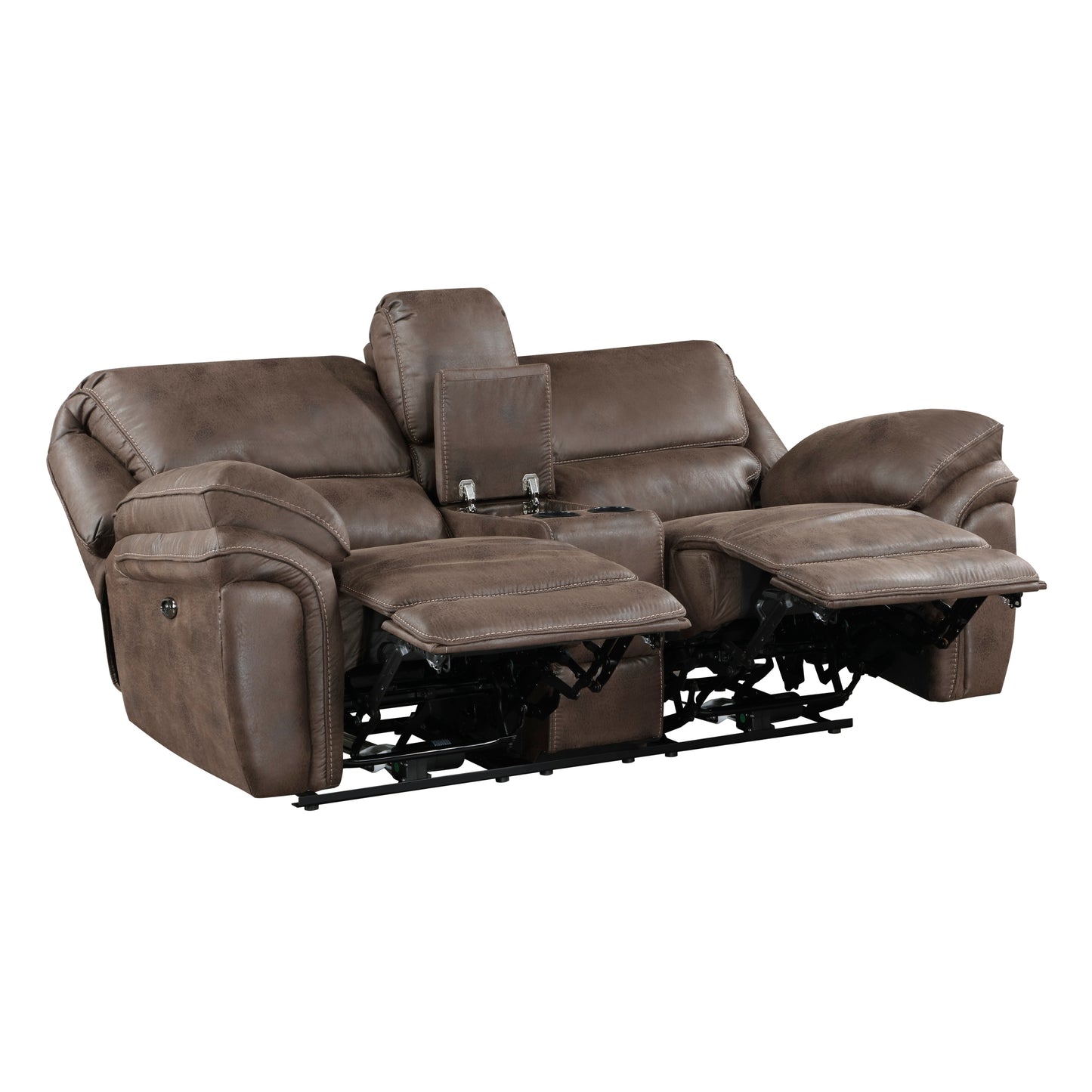 Rubio Power Reclining Loveseat - Brown