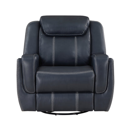 Miller Modern Swivel Glider Reclining Chair - Blue