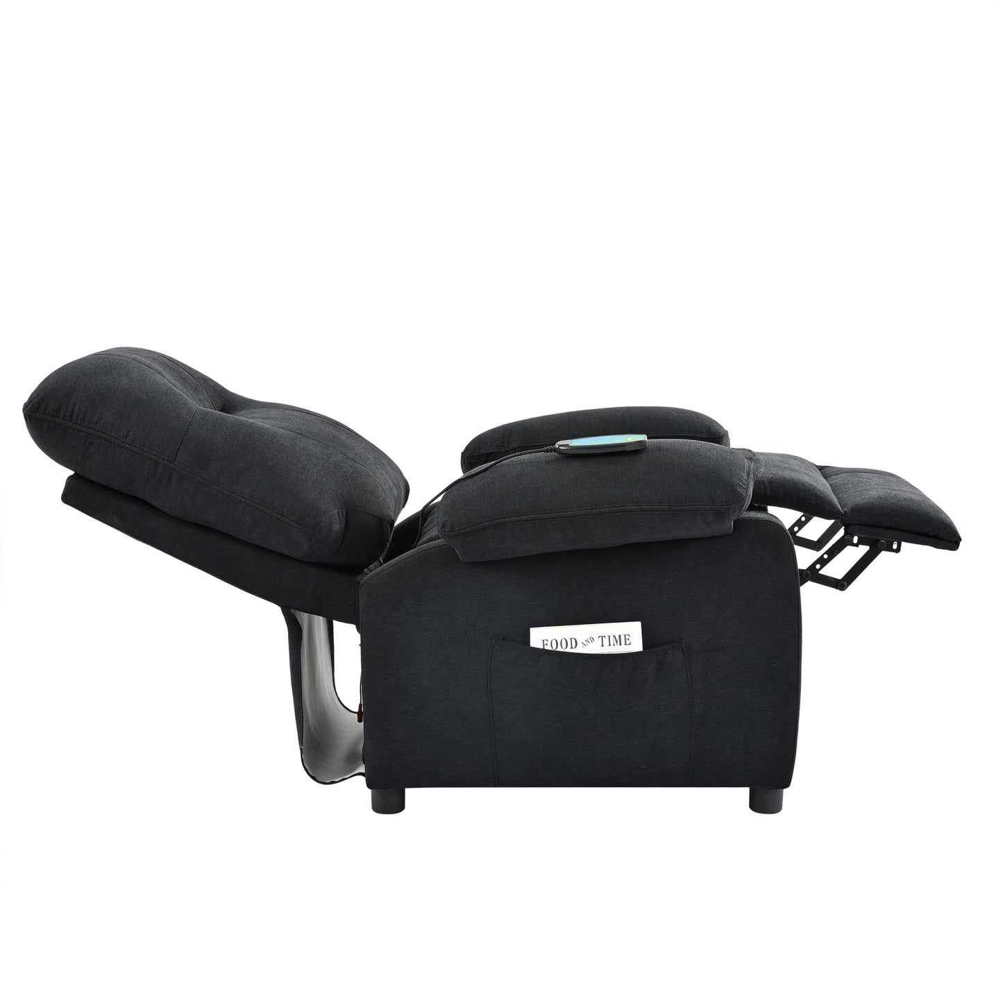 Aston Recliner Chair with Message and Heater - Black