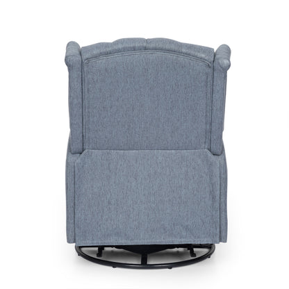 Mylo Manual Recliner Chair with 360-Degree Swivel - Charcoal