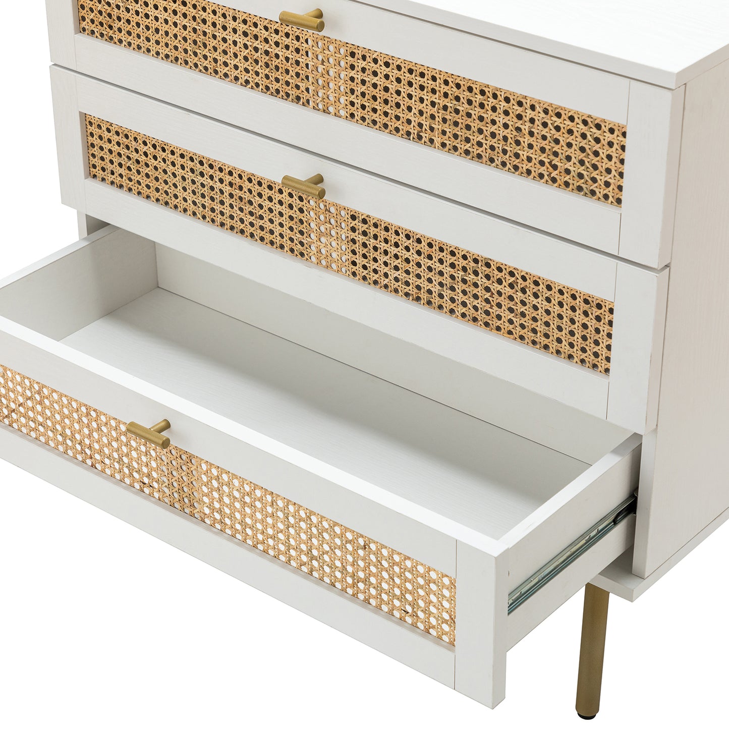 Terus Tall 3-Drawer Bachelor Chest - White