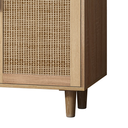 Tero 4 Door Rattan Cabinet - Natural